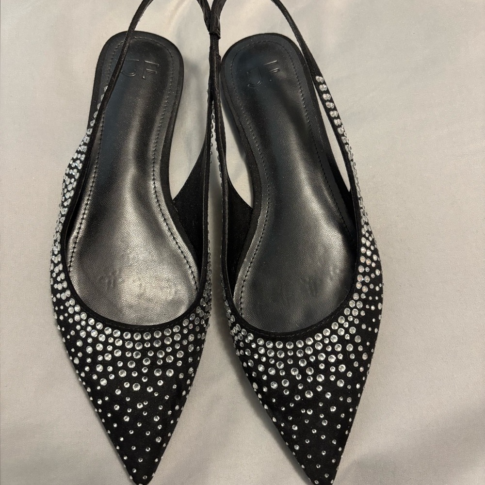 Elegant Black Slingback Women's Shoes